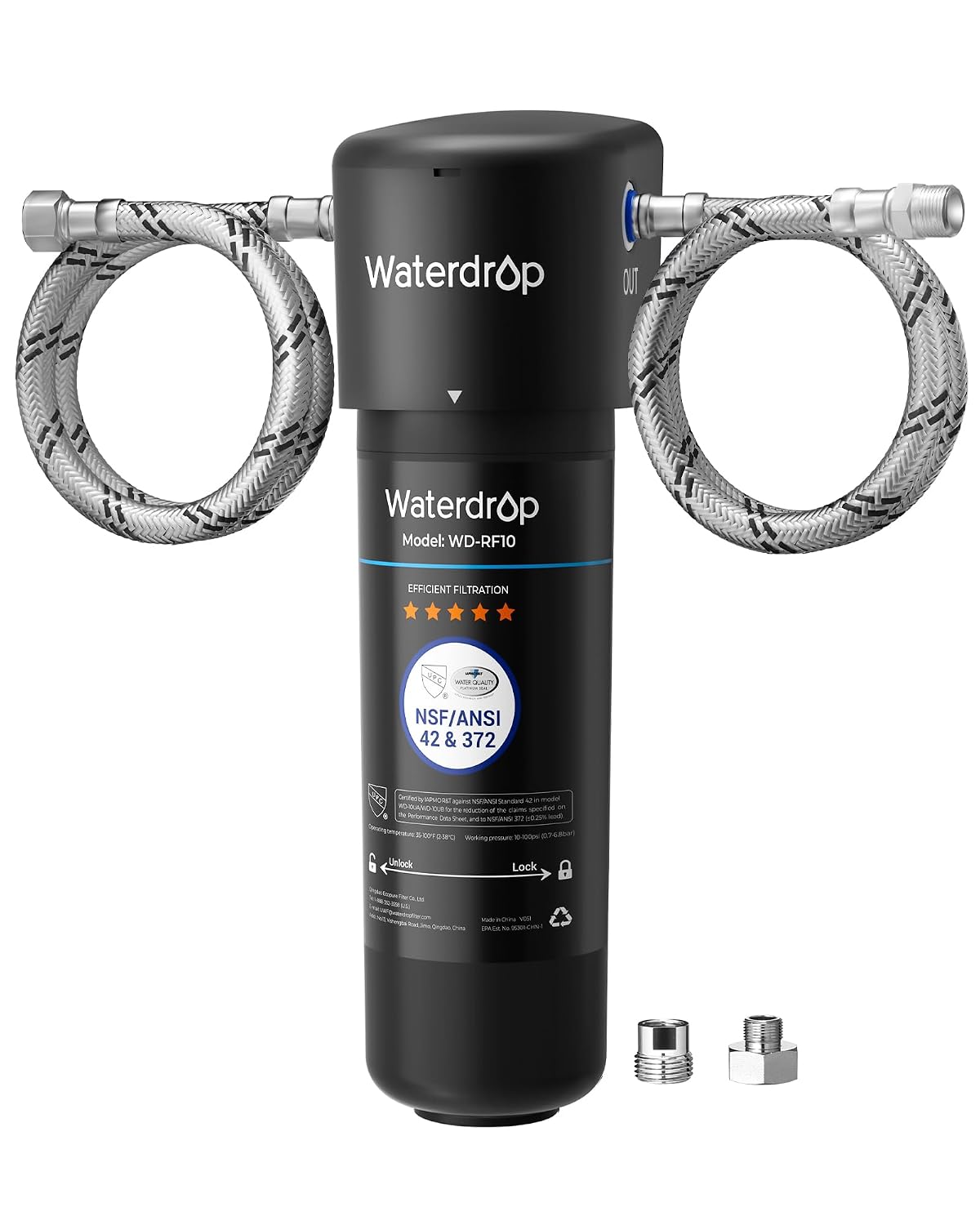 Fotografía técnica oficial de ATH Robosoft Descalcificador Doméstico de Resina Monosfera y Bajo Consumo de Sal - Vista frontal con fondo neutro