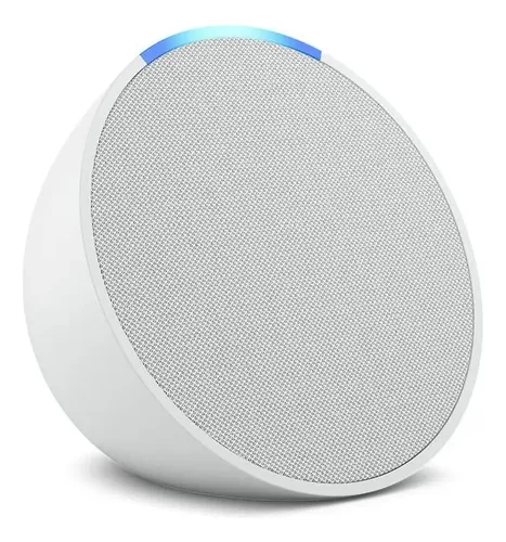 Fotografía técnica oficial de Echo Pop Altavoz Inteligente Compacto con Alexa y Sonido Direccional para Dormitorio - Vista frontal con fondo neutro