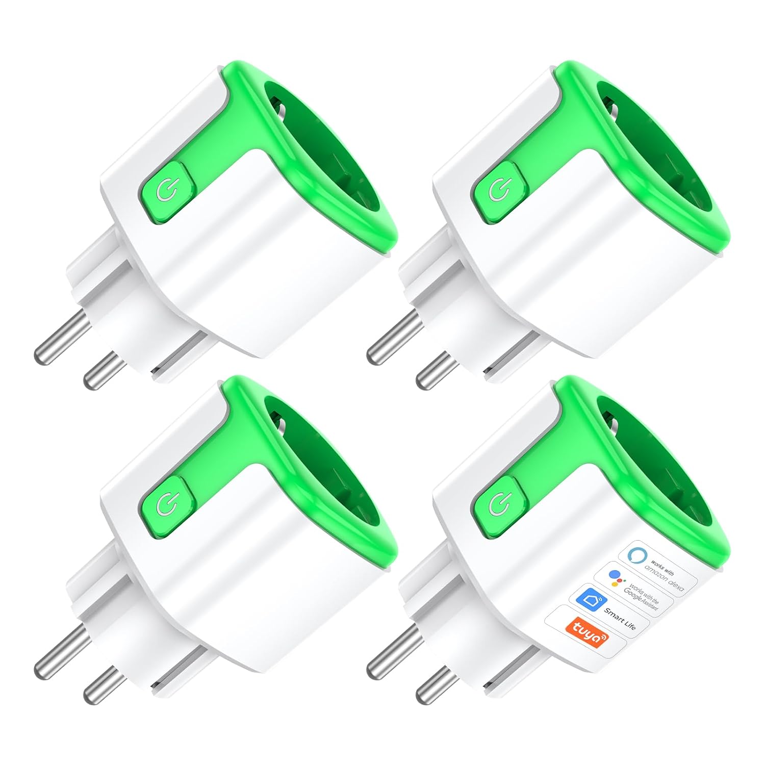 Fotografía técnica oficial de LEDVANCE Smart+ Enchufe Inteligente de Exterior Zigbee IP44 con Piqueta de Suelo - Vista frontal con fondo neutro
