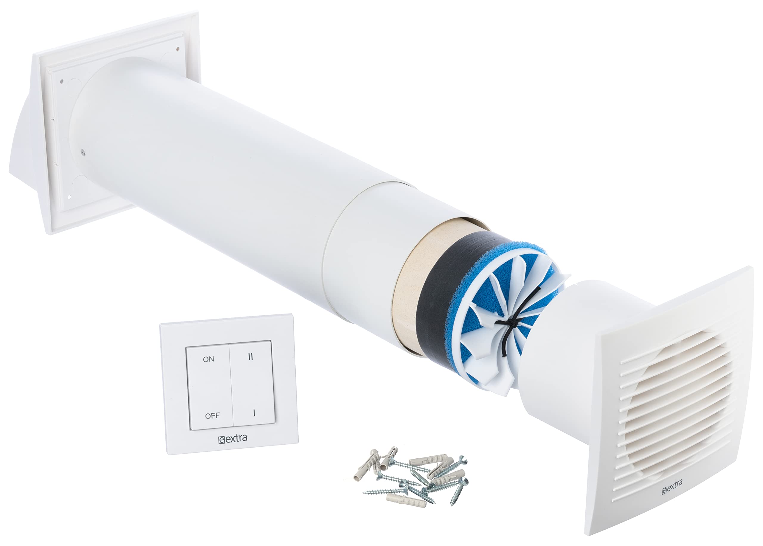 LIRAST 100 mm Ventilador Recuperador de Calor con Sistema Ventilacion Forzada con Interruptor en Amazon.es