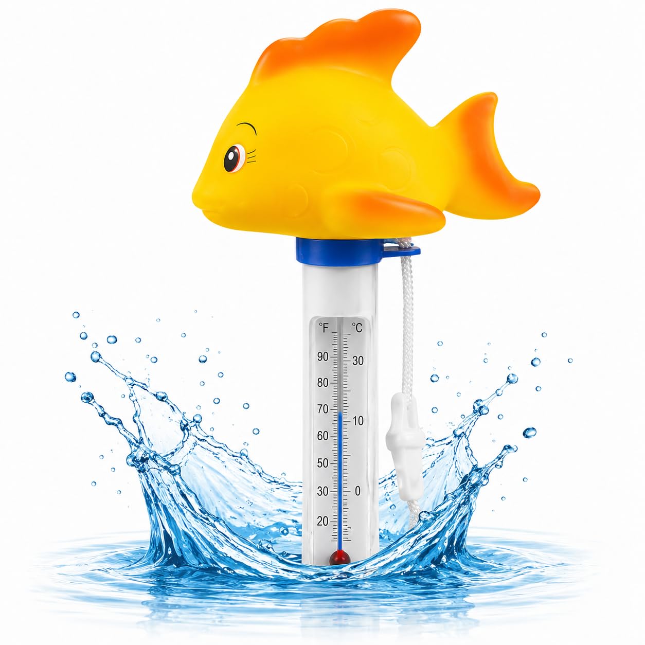 Fotografía técnica oficial de Inkbird IBS-P01R Termómetro Flotante Inalámbrico para Piscina con Estación Base Interior - Vista frontal con fondo neutro