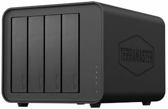 Fotografía técnica oficial de TERRAMASTER F4-424 Pro Servidor NAS 4 Bahías (Intel Core i3-N305 8 Núcleos, 32GB DDR5, Dual 2.5GbE) - Vista frontal con fondo neutro