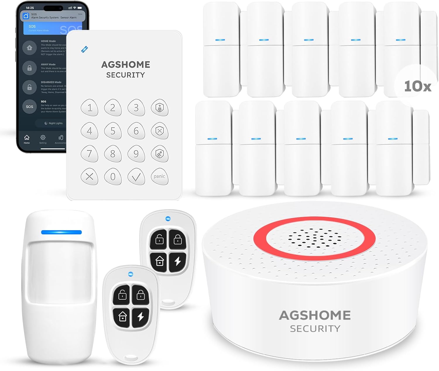 Fotografía técnica oficial de Tuya Sensor Ultrasónico de Nivel de Agua WiFi para Depósitos y Aljibes - Vista frontal con fondo neutro