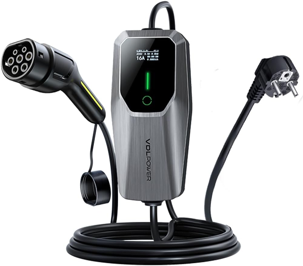 Ver especificaciones técnicas y precio actualizado de Wallbox Pulsar Plus Cargador de Coche Eléctrico Tipo 2 de 7.4kW con WiFi y Bluetooth Fotografía técnica oficial de Wallbox Pulsar Plus Cargador de Coche Eléctrico Tipo 2 de 7.4kW con WiFi y Bluetooth - Vista frontal con fondo neutro
