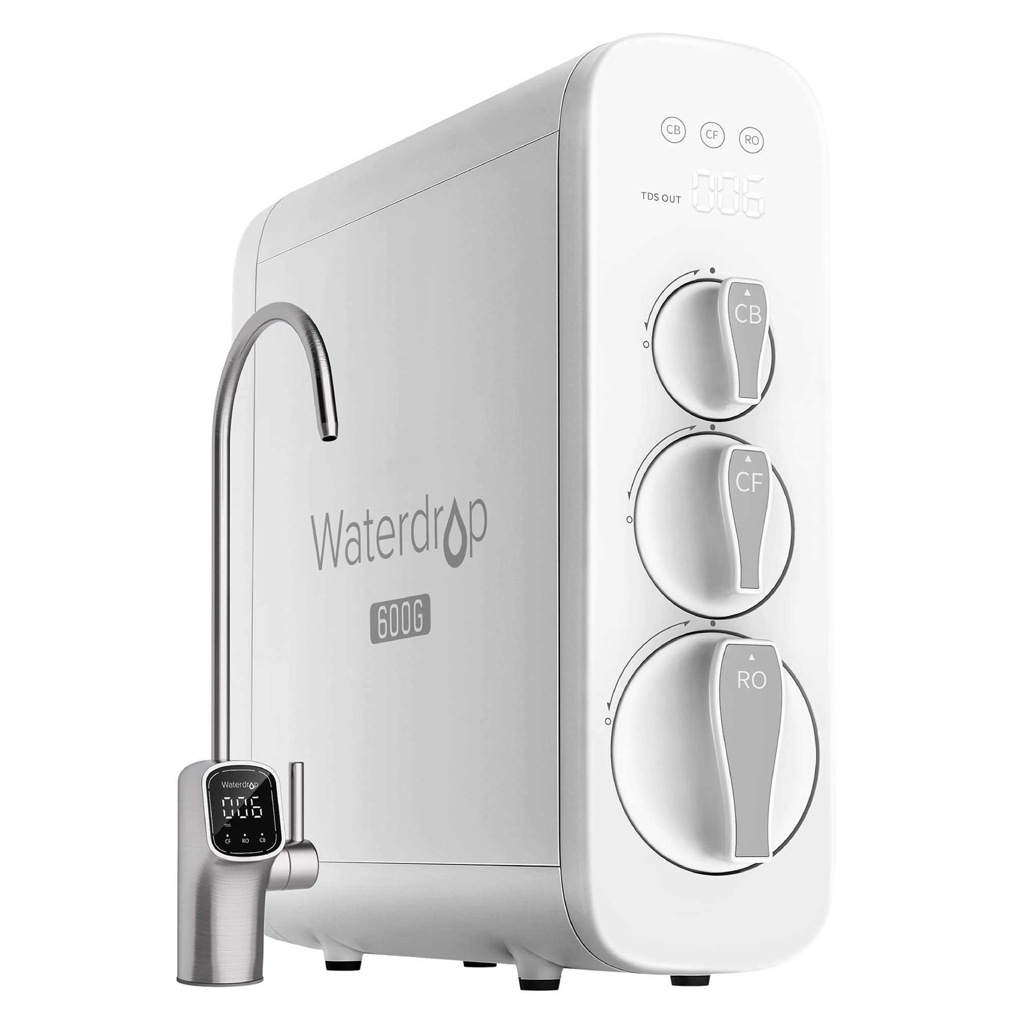 Waterdrop G3P600 Sistema de Ósmosis Inversa, 600 GPD, Grifo LED Inteligente | Certificado NSF/ANSI 42, 53 en Amazon.es