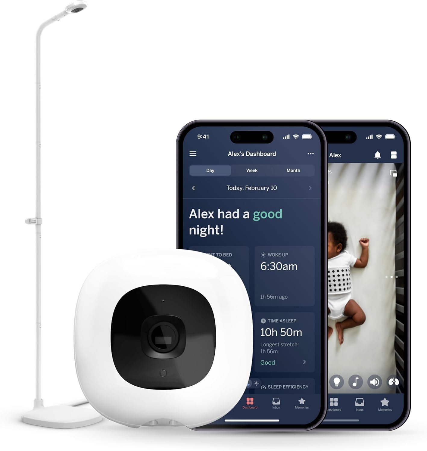 Fotografía técnica oficial de Withings Sleep Analyzer Tapiz Monitor de Sueño Bajo el Colchón con Detección de Apnea - Vista frontal con fondo neutro