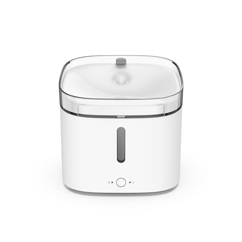 Fotografía técnica oficial de Xiaomi Smart Pet Fountain Fuente de Agua Inteligente con Filtrado Cuádruple y Modo Silencioso - Vista frontal con fondo neutro