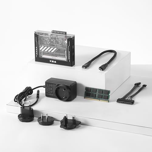 Fotografía técnica oficial de ZimaBlade 7700 Single Board Server x86 (Intel Celeron J3455 Quad-Core, Puerto PCIe, CasaOS) - Vista frontal con fondo neutro